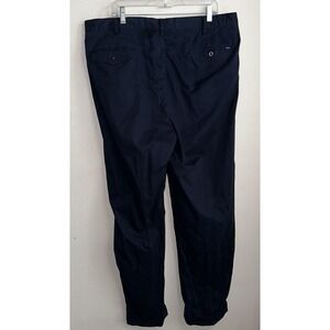 New Polo Ralph Lauren Pants Mens‎ 42Bx32 42 Big Navy Blue Flat Front Cuffed Leg